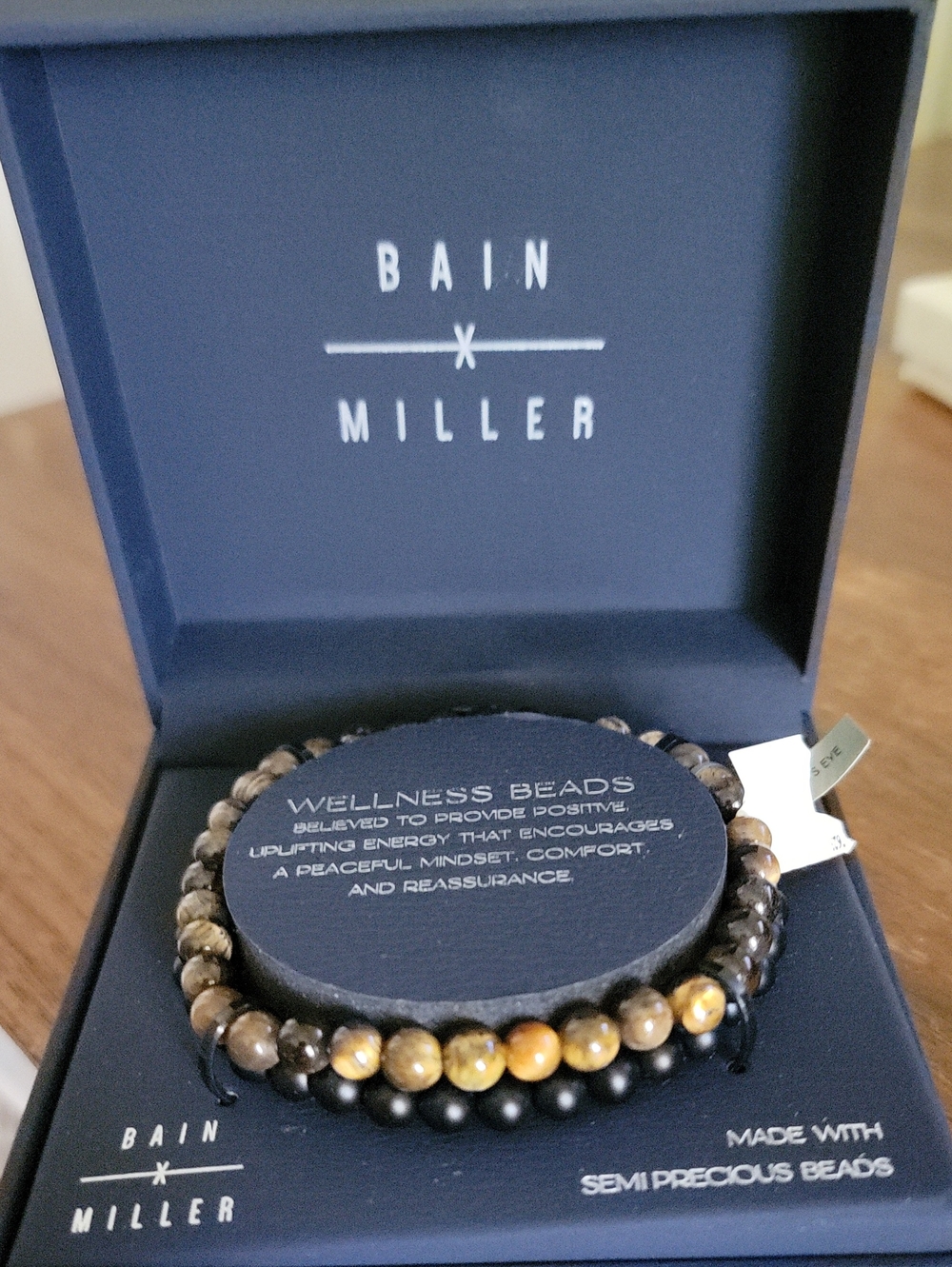Bain And Miller Wellness Beads Bracelet - Black and Brown